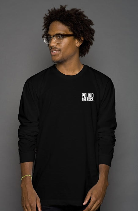 Pound The Rock Long Sleeve T-shirt - Black