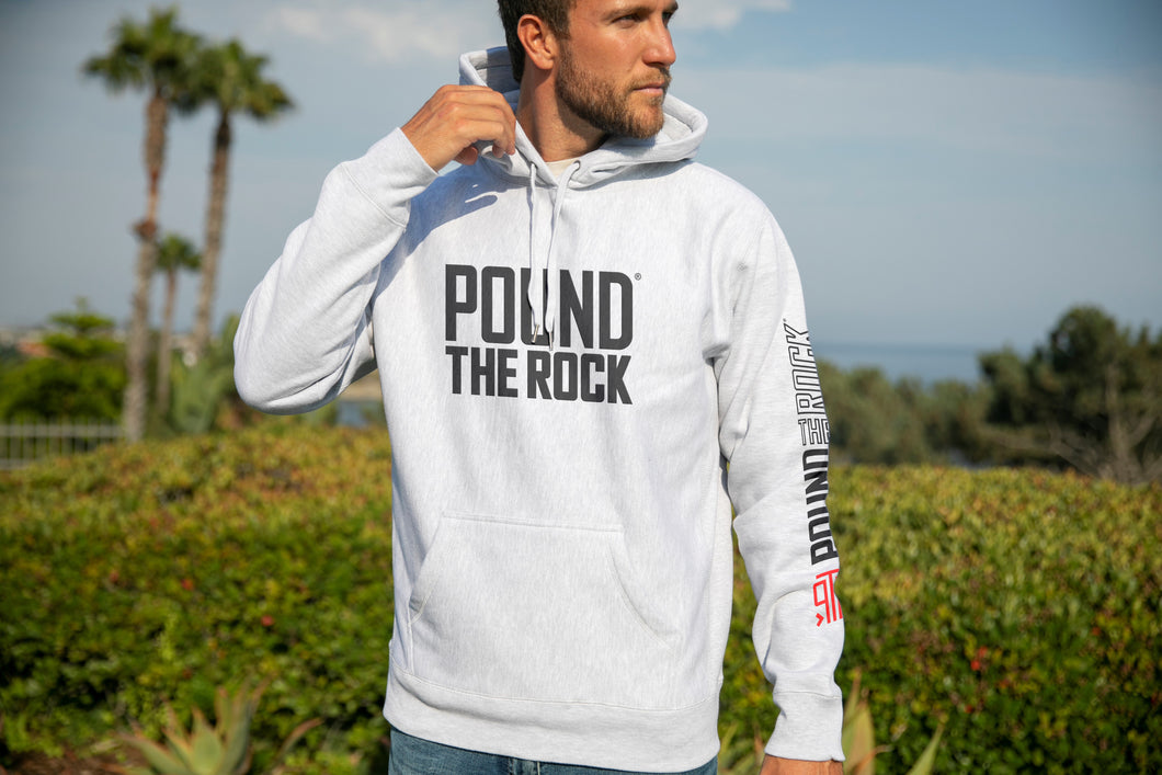 Pound The Rock - Adult - Premium Hoodie - Grey Heather